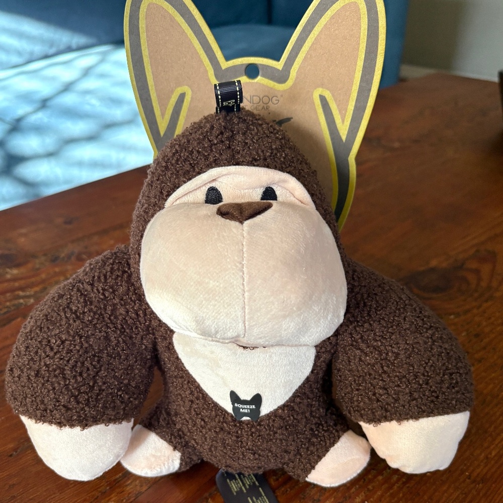 NWT NanDog My BFF Koko the Gorilla Plush Squeaky Toy